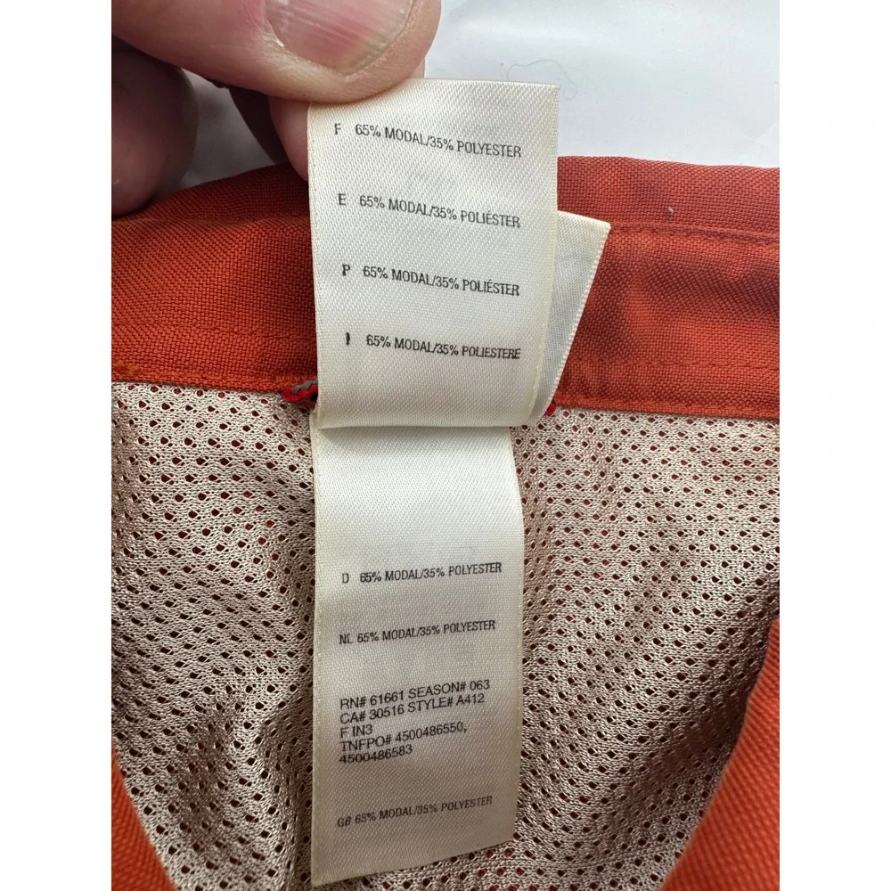The North Face Mens Burnt Orange Modal Blend Long Sleeve Hiking Shirt Large A412